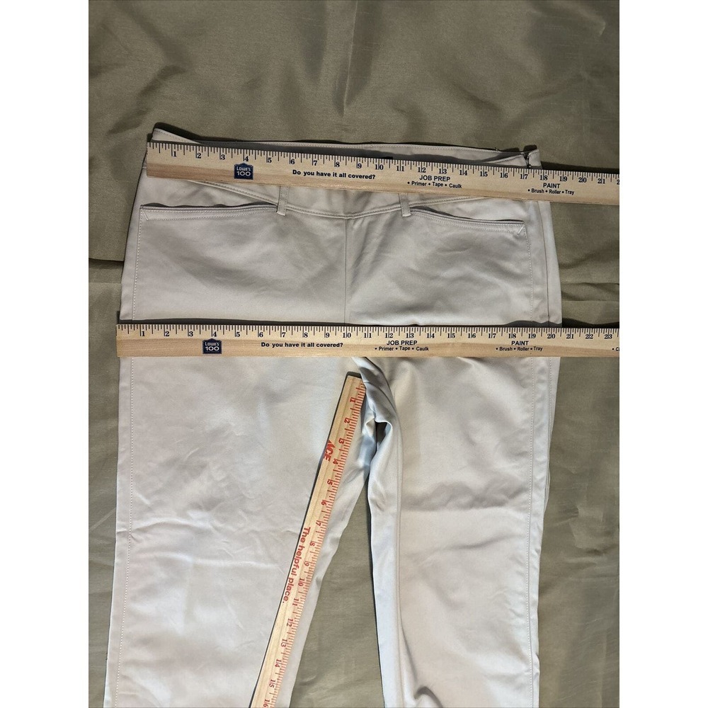 White House Black Market Women’s Tailored Pants Beige Size 14 Slim Ankle Pockets - Picture 11 of 14